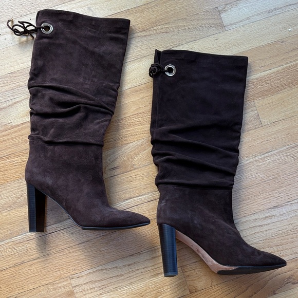 Paige | brown suede tall boots, sz 9.5 - Picture 2 of 2
